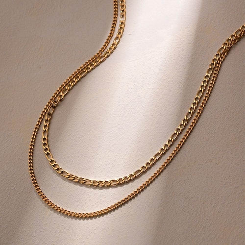 Stainless Steel Double-Layered Necklace for Elegant Style