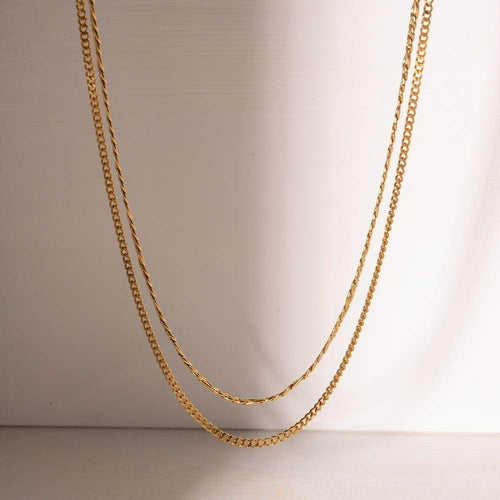 Stainless Steel Double-Layered Necklace for Elegant Style