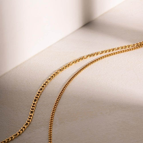 Stainless Steel Double-Layered Necklace for Elegant Style